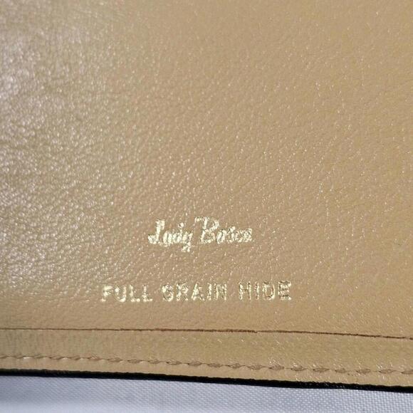 Vintage Bosca Women’s Leather Travel Wallet Checks/Cards-BiFold/Snap Cream Tan - Picture 5 of 12